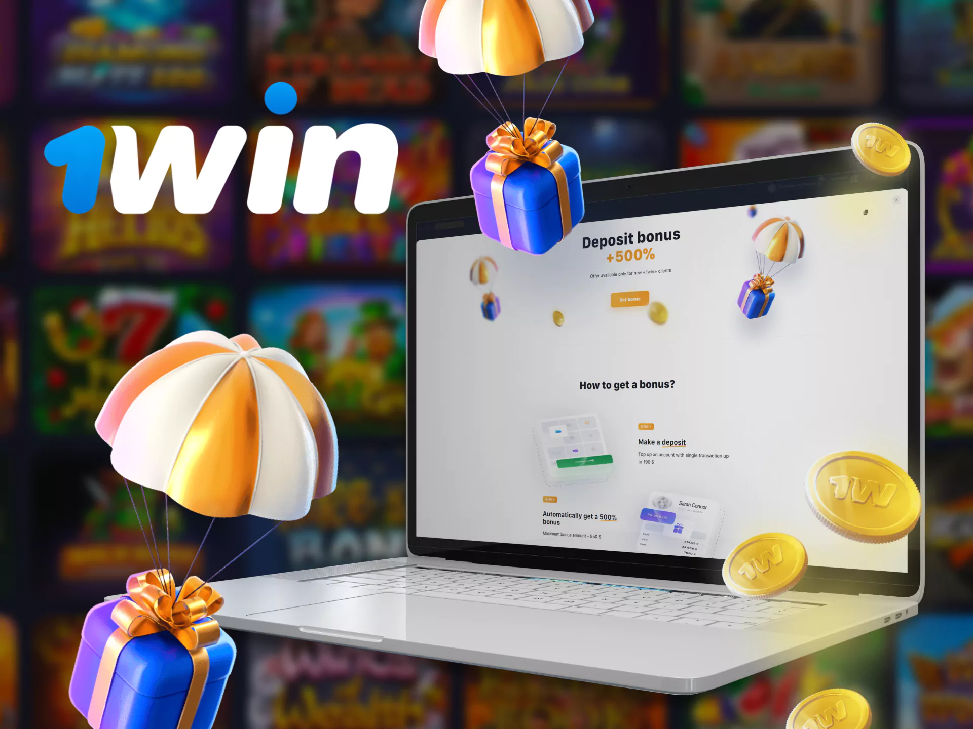 On 1Win, try a special first deposit bonus for the casino.