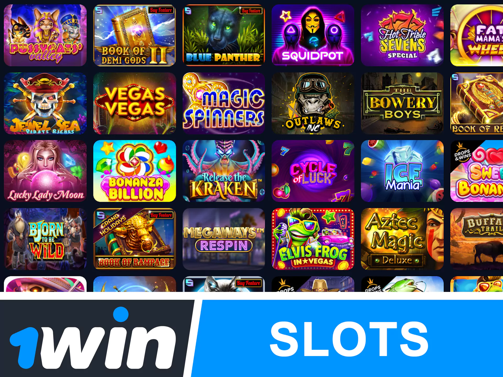 Spin slots at 1win and win big prizes.