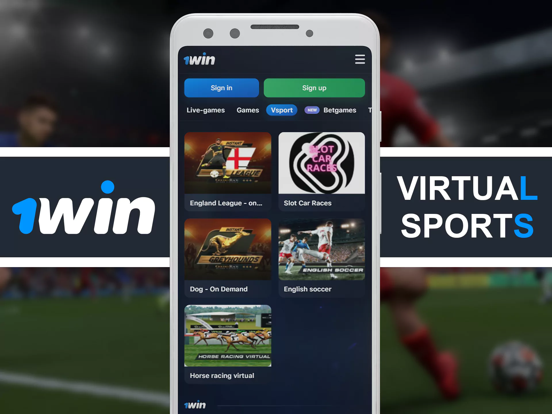 Watch different virtual sports and bet on the most liked.