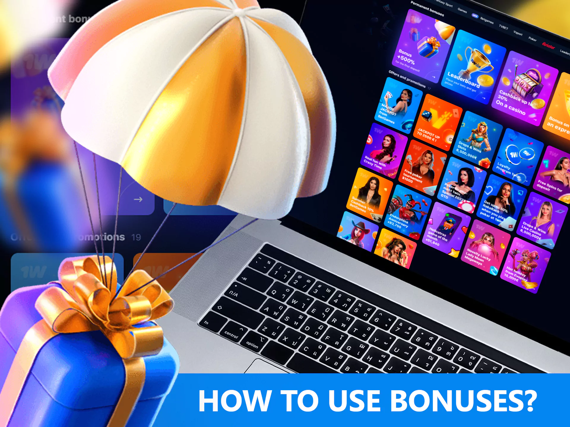 Bonuses help to increase your profit from betting or playing casino games.