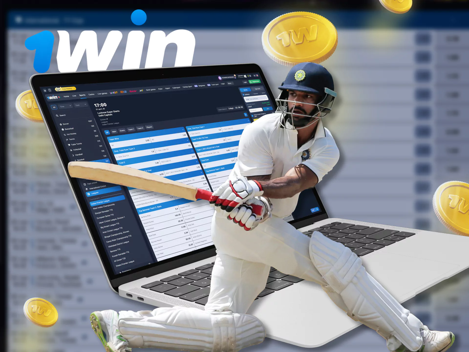 Try a live type of bet on cricket.