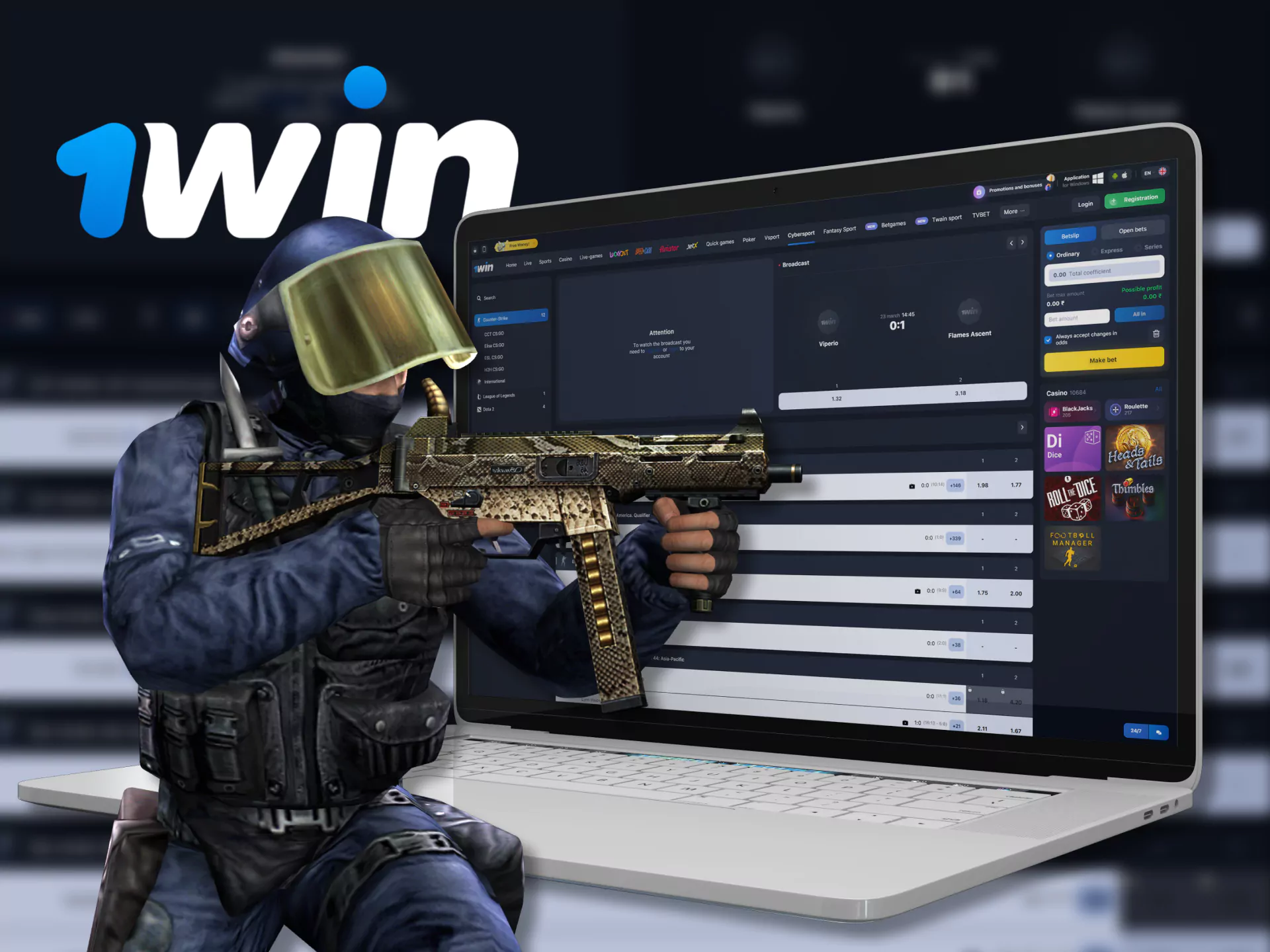 At 1Win, start betting on CS:GO with these instructions.