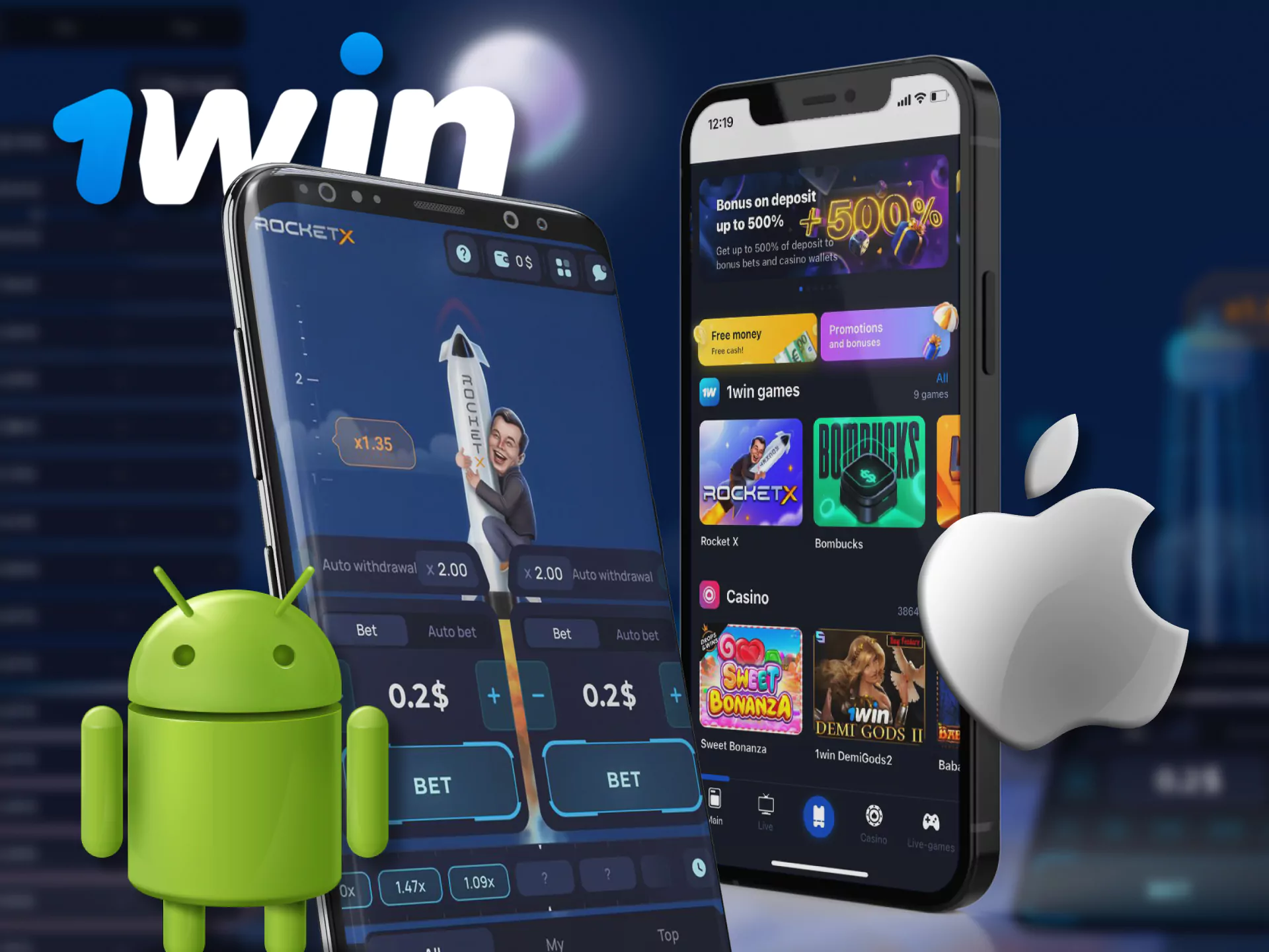 At 1win, use the mobile app to play Rocket X on your phone.